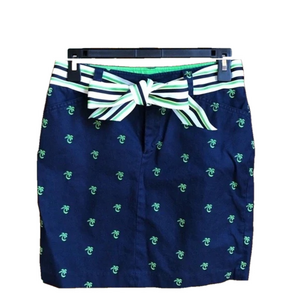Lilly Pulitzer Size 0 True Navy Print‎ Mini Swinging Palms Snappy Skirt